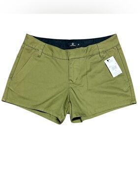 Volcom NWT So Chickie Short Women's Olive Green Chino Shorts -26